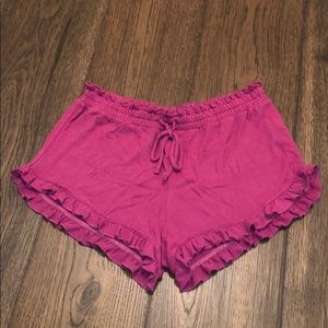 Pink sleep shorts
